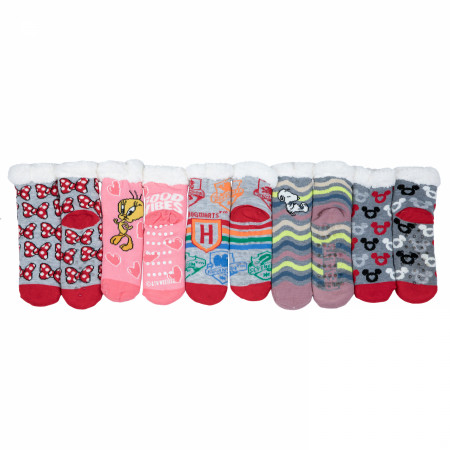 Assorted Fandom Women's 5-Pair Pack of Slipper Socks